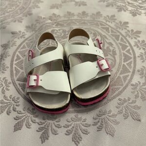Jacadi paris White and Pink Sandals 21 us5M